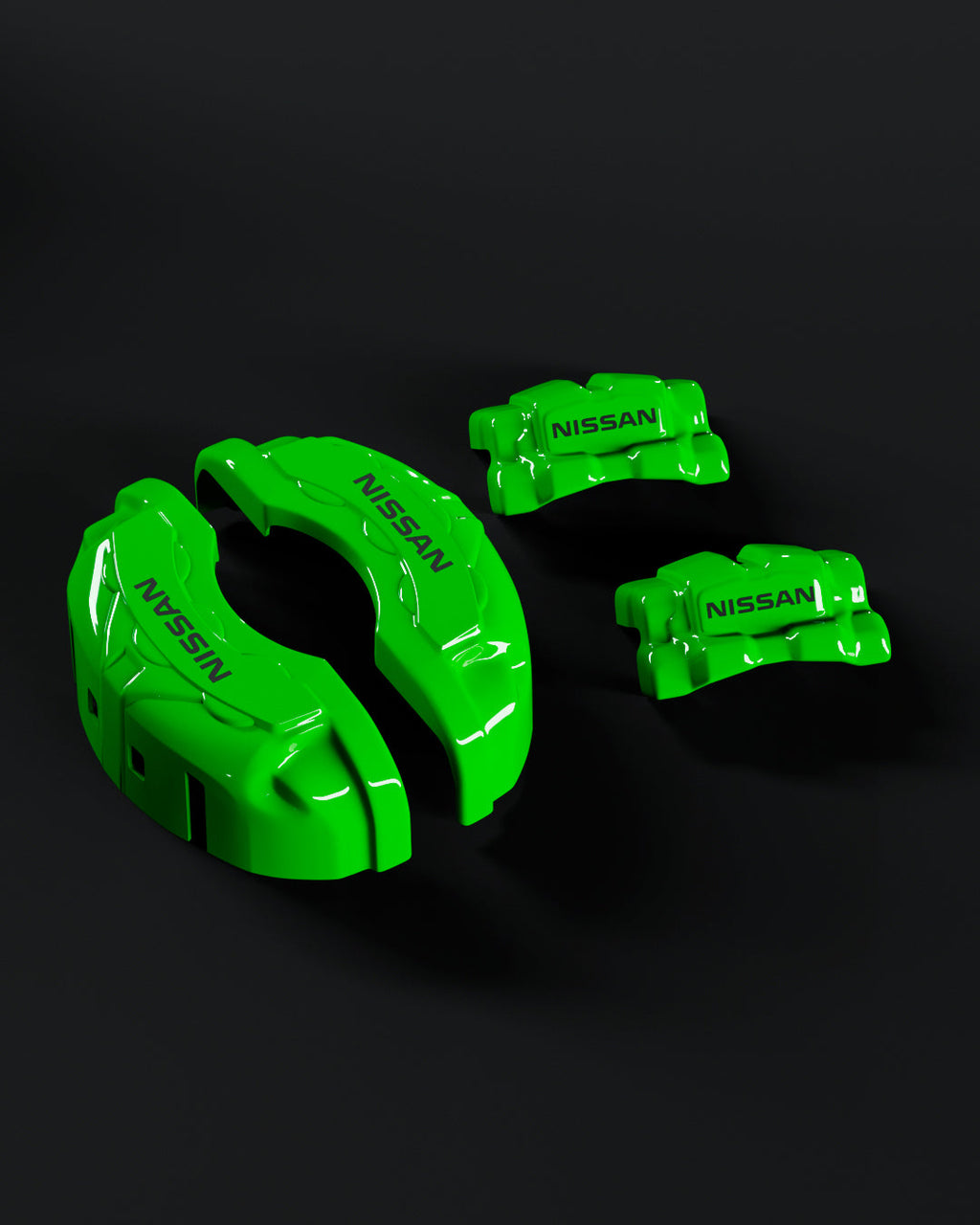 Custom Brake Caliper Covers for Nissan Skyline GT-R in Green Color – S